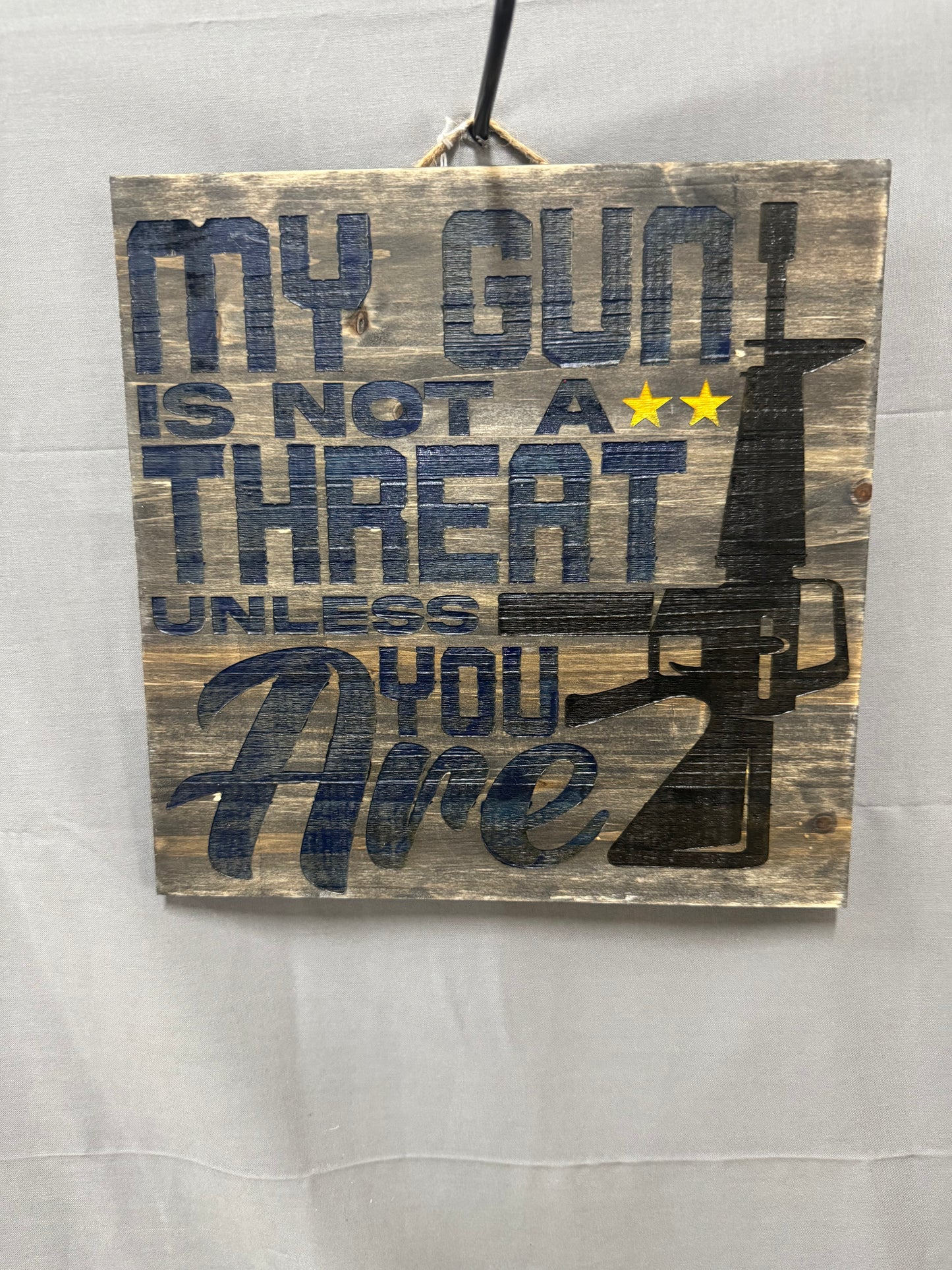 My Gun home decor sign