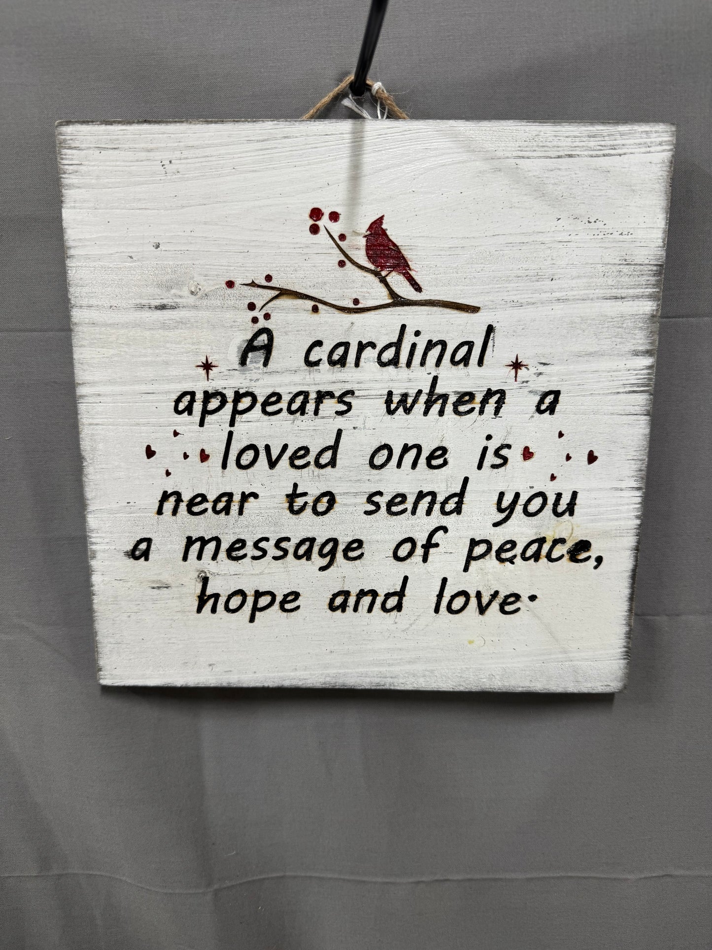 Cardinal sign.