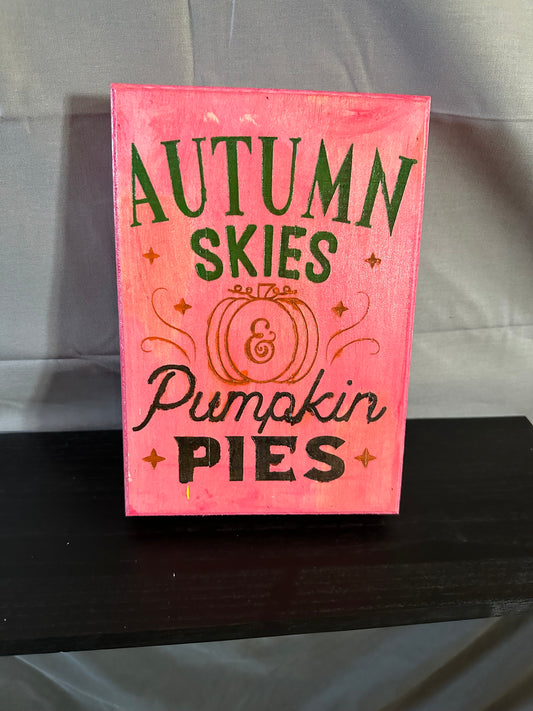 Autumn skies sign